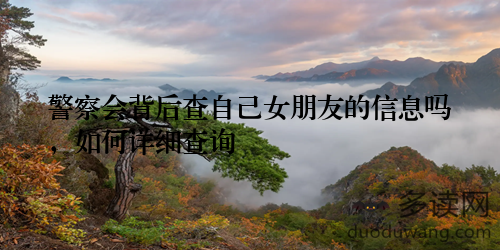 警察会背后查自己女朋友的信息吗，如何详细查询