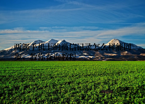 两部手机上的微信记录怎么样能同步，教你查询教程