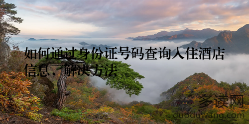 如何通过身份证号码查询入住酒店信息，解决方法