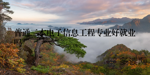 普通二本电子信息工程专业好就业吗