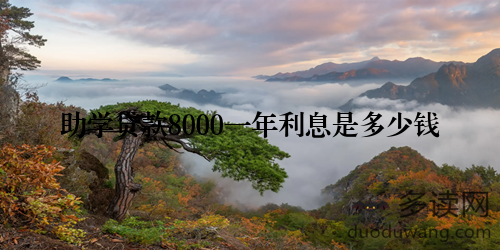 助学贷款8000一年利息是多少钱