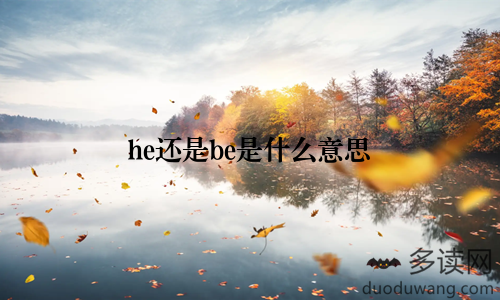 he还是be是什么意思