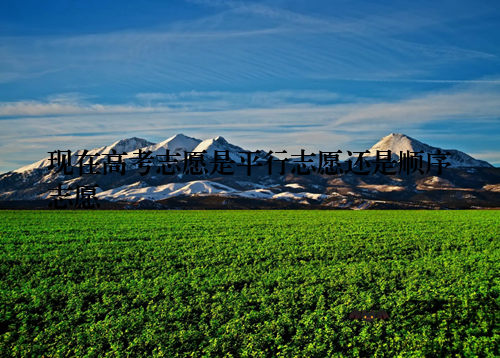 现在高考志愿是平行志愿还是顺序志愿