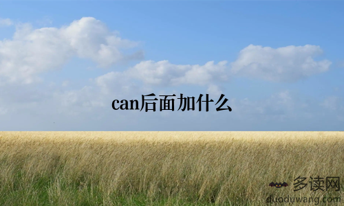 can后面加什么