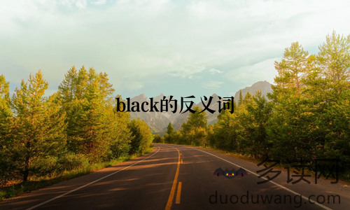 black的反义词