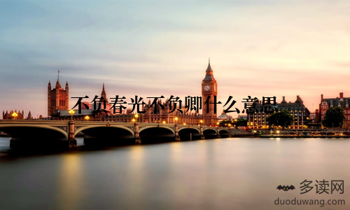 不负春光不负卿什么意思