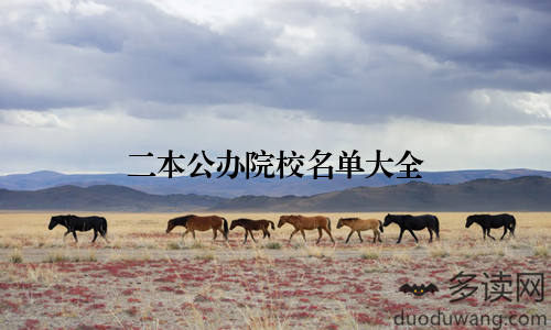 二本公办院校名单大全