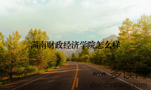 湖南财政经济学院怎么样