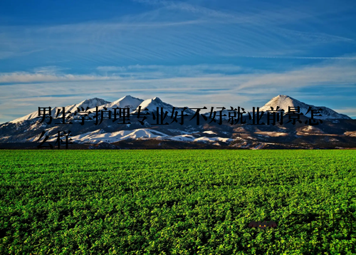 男生学护理专业好不好就业前景怎么样
