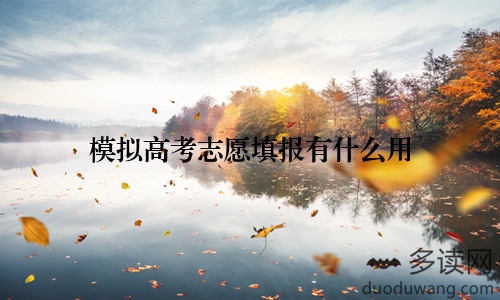 模拟高考志愿填报有什么用