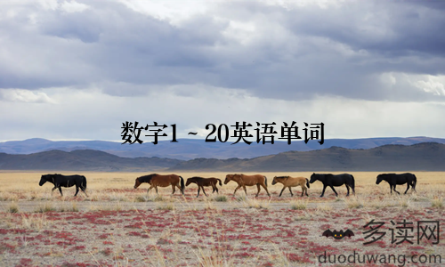 数字1～20英语单词