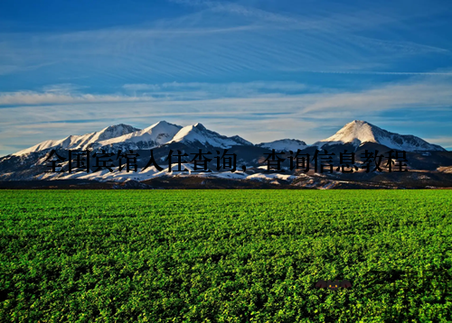 全国宾馆入住查询，查询信息教程