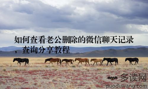 如何查看老公删除的微信聊天记录，查询分享教程