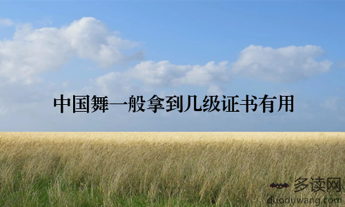 中国舞一般拿到几级证书有用