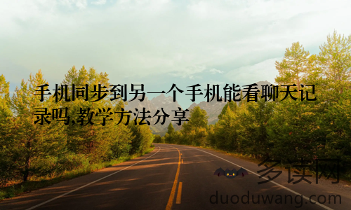 手机同步到另一个手机能看聊天记录吗,教学方法分享