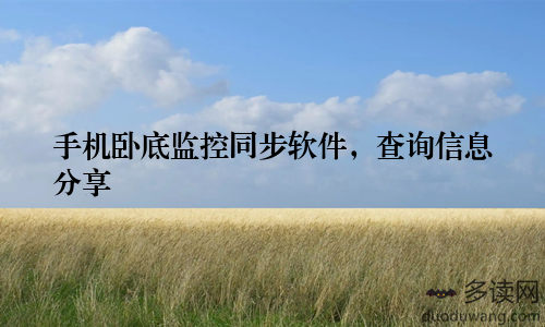 手机卧底监控同步软件，查询信息分享