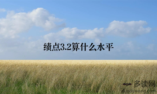 绩点3.2算什么水平