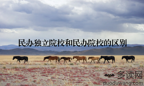 民办独立院校和民办院校的区别