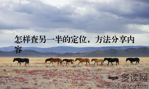 怎样查另一半的定位，方法分享内容