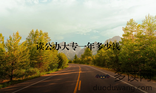 读公办大专一年多少钱