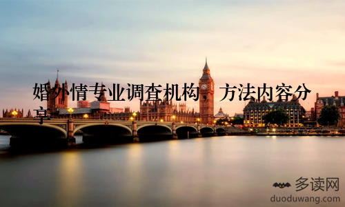 婚外情专业调查机构,方法内容分享