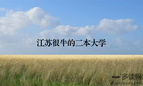 江苏很牛的二本大学
