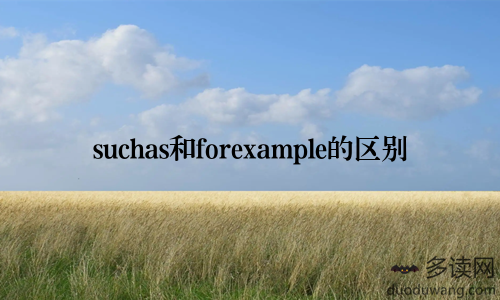 suchas和forexample的区别