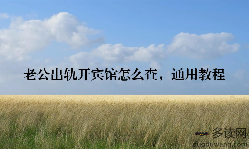 老公出轨开宾馆怎么查,通用教程