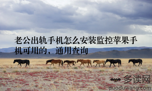 老公出轨手机怎么安装监控苹果手机可用的，通用查询